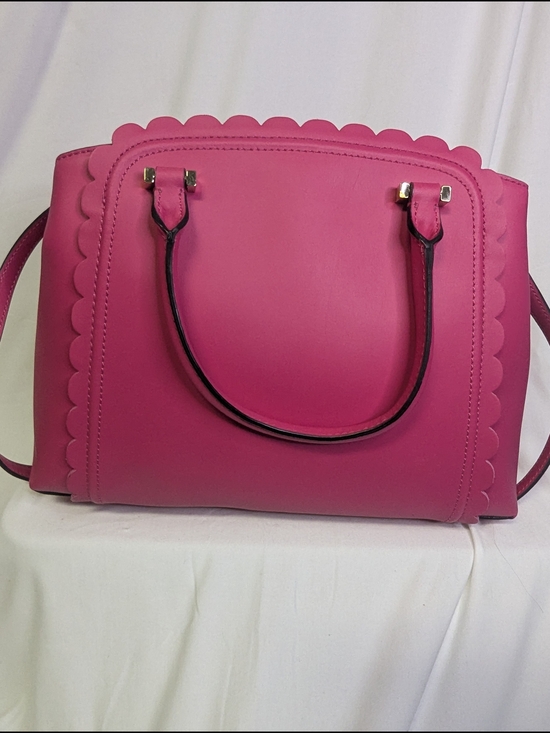 Kate Spade Pink Scalloped Leather Satchel - Picture 6 of 7